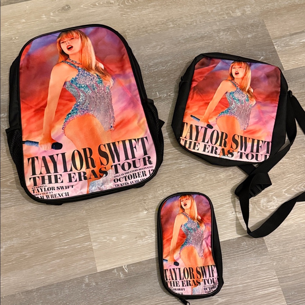 Taylor Swift The Eras Tour Backpack Set - Red and Black